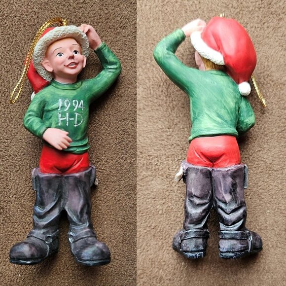 Harley Davidson Children’s Christmas Ornament - Daddy’s Boots - Model  99442-95Z - Picture 4 of 9